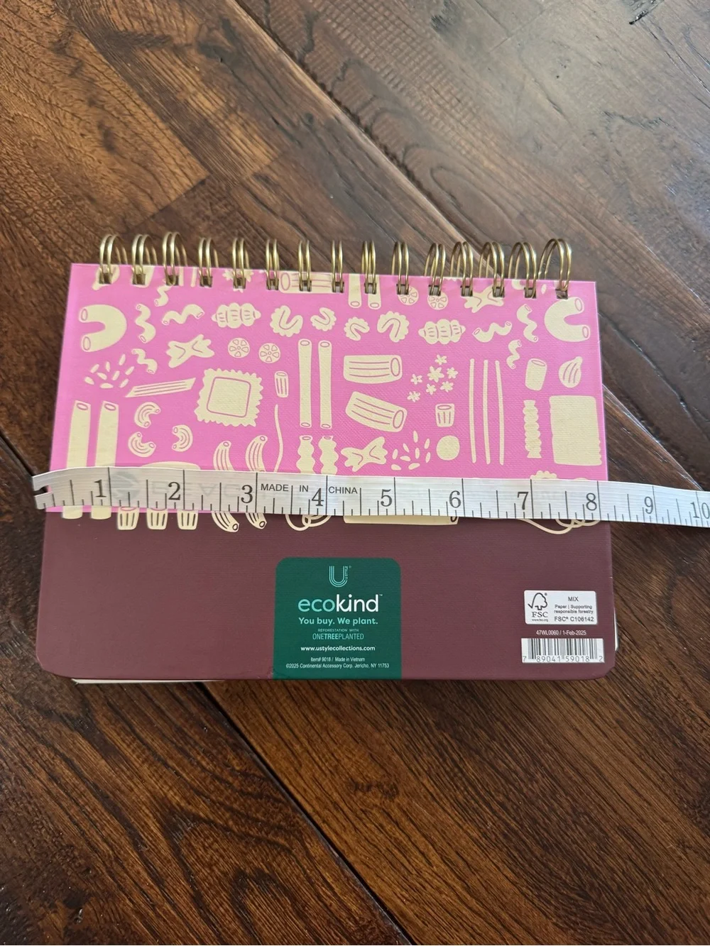 U Style Endless Pastabilities Spiral Meal Planner - Pink & Burgundy